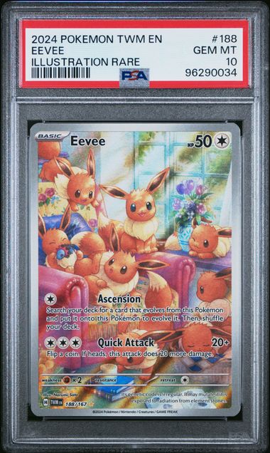 pokemon eevee illustration rare 188/167 twilight masqueade psa 10