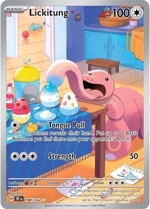 pokemon lickitung illustration rare 180/162 temperal forces mint